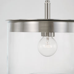 Capital Lighting - 246812BN - One Light Semi-Flush Mount - Mason - Brushed Nickel