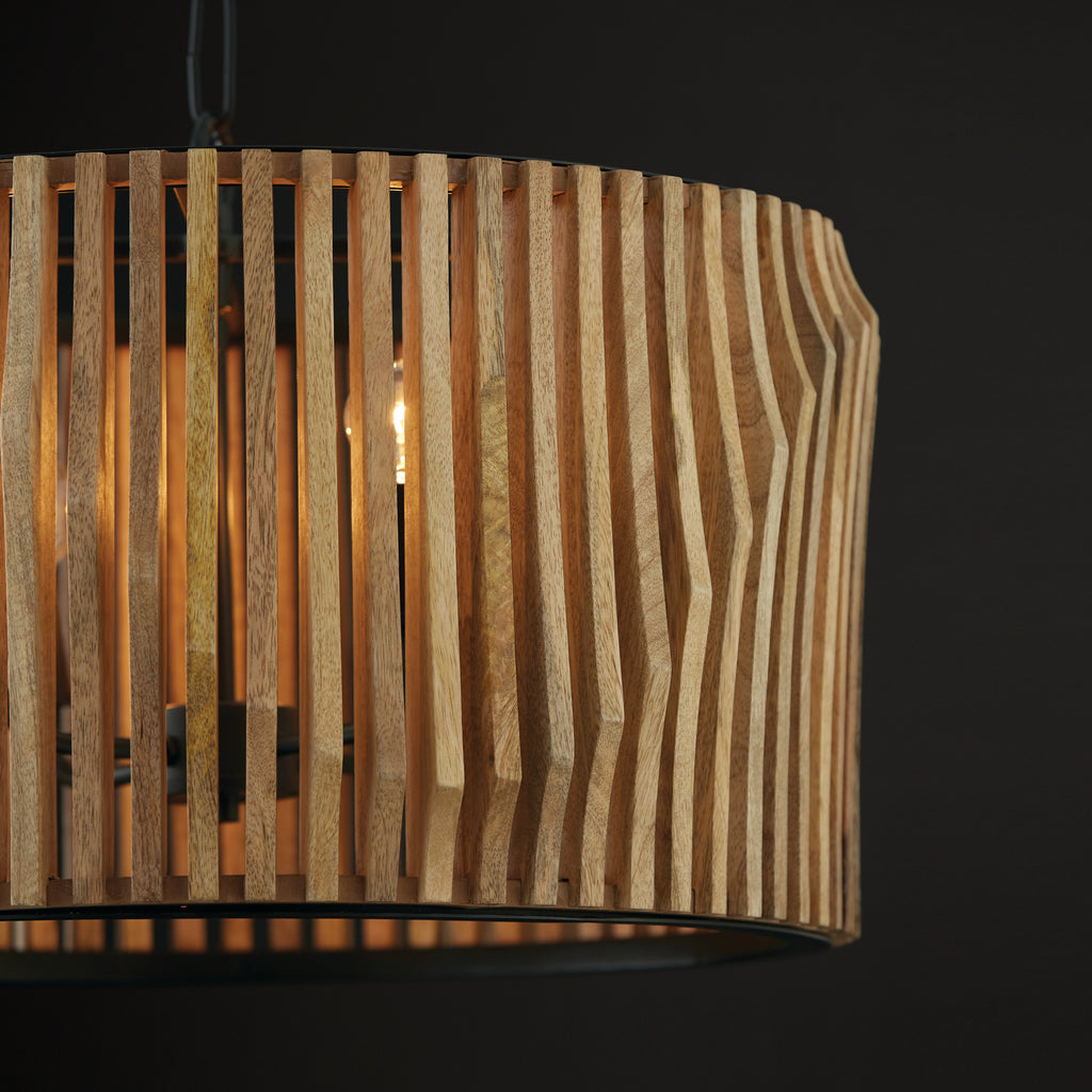 Capital Lighting - 344642WK - Four Light Pendant - Archer - Light Wood and Matte Black