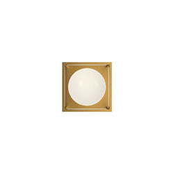 Alora - VL519106AGOP - One Light Bathroom Fixtures - Amelia - Aged Gold/Opal Matte Glass|Matte Black/Opal Matte Glass