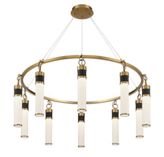 Savoy House - 1-1642-10-143 - LED Chandelier - Abel - Matte Black with Warm Brass Accents