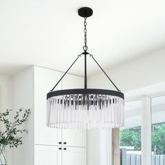 Crystorama - EMO-5406-BF - Eight Light Chandelier - Emory - Black Forged