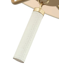 Varaluz - 368P05GOW - Five Light Pendant - Secret Agent - Painted Gold/White Leather