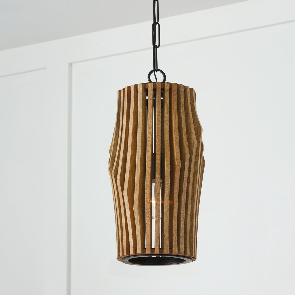Capital Lighting - 344613WK - One Light Pendant - Archer - Light Wood and Matte Black