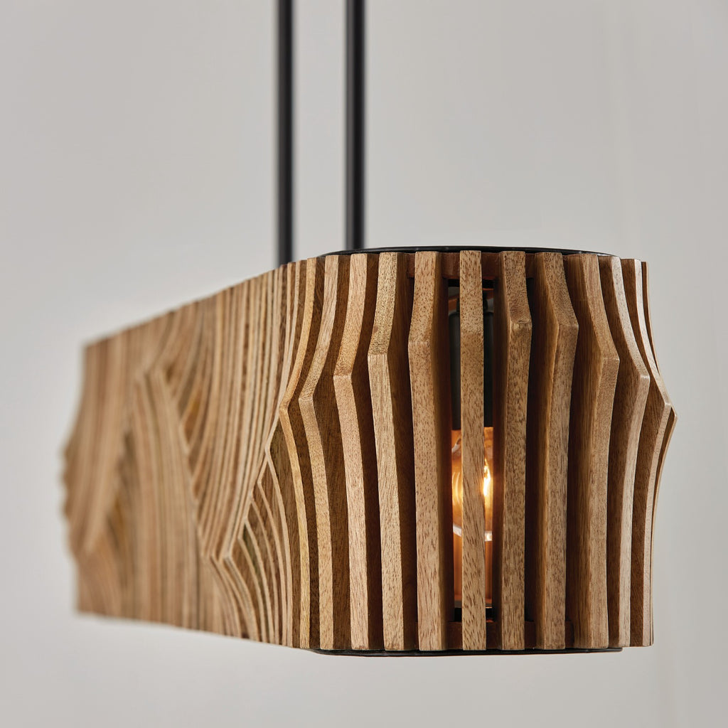 Capital Lighting - 844661WK - Six Light Island Pendant - Archer - Light Wood and Matte Black