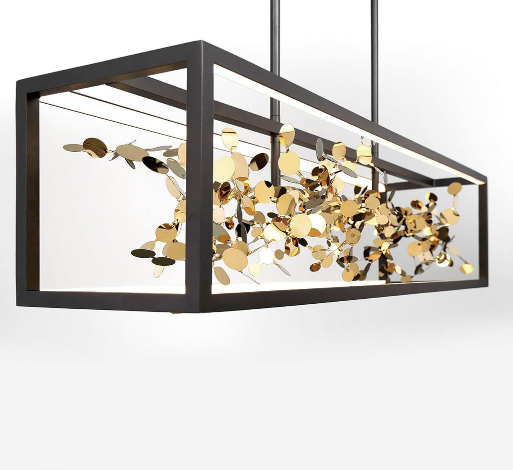 Lib & Co. - 10107-02 - LED Chandelier - Terlizzi - Matte Black with Gold Accent